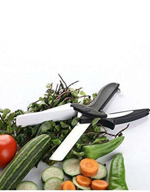 2 in 1 Superior QualitySiplux Kitchen Knife with Spring Action - Clever Cutter Comes with Locking Hinge