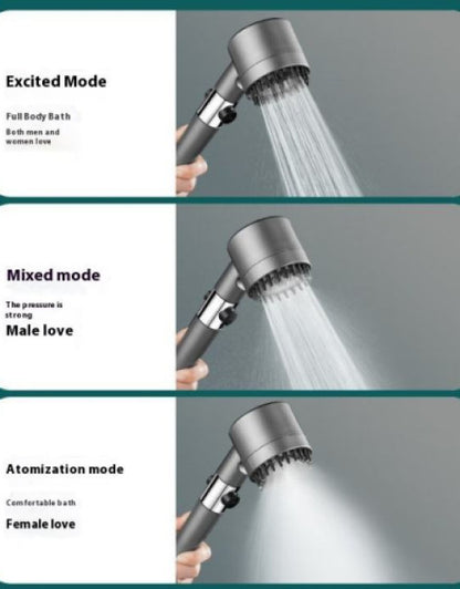 Household bathtub high-pressure shower nozzle turbine handheld shower nozzle